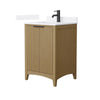 Custom image for Natural Oak with Matte Black Trim / White Quartz / No Mirror