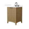 Custom image for Natural Oak with Matte Black Trim / White Quartz / No Mirror