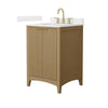 Custom image for Natural Oak with Brushed Gold Trim / Carrara Cultured Marble / No Mirror