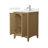 Custom image for Natural Oak with Brushed Nickel Trim / Carrara Cultured Marble / No Mirror