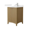 Custom image for Natural Oak with Brushed Nickel Trim / Carrara Cultured Marble / No Mirror