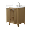 Custom image for Natural Oak with Brushed Nickel Trim / Carrara Cultured Marble / No Mirror