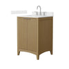 Custom image for Natural Oak with Brushed Nickel Trim / Carrara Cultured Marble / No Mirror