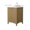 Custom image for Natural Oak with Brushed Nickel Trim / Giotto Quartz / No Mirror