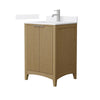 Custom image for Natural Oak with Brushed Nickel Trim / White Cultured Marble / No Mirror