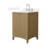 Custom image for Natural Oak with Brushed Nickel Trim / White Cultured Marble / No Mirror