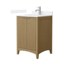 Custom image for Natural Oak with Brushed Nickel Trim / White Quartz / No Mirror