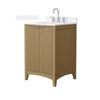 Custom image for Natural Oak with Brushed Nickel Trim / White Quartz / No Mirror