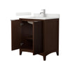 Custom image for Dark Walnut with Brushed Nickel Trim / Giotto Quartz / No Mirror