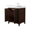 Custom image for Dark Walnut with Brushed Nickel Trim / Giotto Quartz / No Mirror