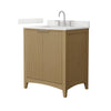 Custom image for Natural Oak with Brushed Nickel Trim / Giotto Quartz / No Mirror