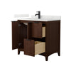 Custom image for Dark Walnut with Matte Black Trim / Giotto Quartz / No Mirror