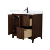 Custom image for Dark Walnut with Matte Black Trim / White Cultured Marble / No Mirror