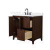 Custom image for Dark Walnut with Matte Black Trim / White Cultured Marble / No Mirror