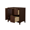 Custom image for Dark Walnut with Brushed Gold Trim / No Mirror