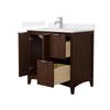 Custom image for Dark Walnut with Brushed Nickel Trim / White Cultured Marble / No Mirror
