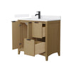 Custom image for Natural Oak with Matte Black Trim / White Cultured Marble / No Mirror