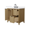Custom image for Natural Oak with Matte Black Trim / White Cultured Marble / No Mirror