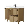 Custom image for Natural Oak with Matte Black Trim / White Quartz / No Mirror
