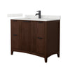 Custom image for Dark Walnut with Matte Black Trim / Giotto Quartz / No Mirror