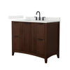 Custom image for Dark Walnut with Matte Black Trim / Giotto Quartz / No Mirror