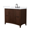 Custom image for Dark Walnut with Matte Black Trim / White Cultured Marble / No Mirror