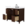 Custom image for Dark Walnut with Matte Black Trim / White Quartz / No Mirror