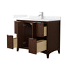 Custom image for Dark Walnut with Brushed Nickel Trim / White Cultured Marble / No Mirror