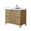 Custom image for Natural Oak with Matte Black Trim / Giotto Quartz / No Mirror