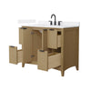 Custom image for Natural Oak with Matte Black Trim / White Cultured Marble / No Mirror