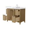 Custom image for Natural Oak with Brushed Nickel Trim / Carrara Cultured Marble / No Mirror