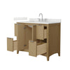 Custom image for Natural Oak with Brushed Nickel Trim / Giotto Quartz / No Mirror