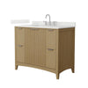 Custom image for Natural Oak with Brushed Nickel Trim / Giotto Quartz / No Mirror