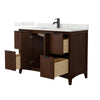 Custom image for Dark Walnut with Matte Black Trim / Giotto Quartz / No Mirror