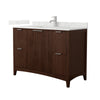 Custom image for Dark Walnut with Brushed Nickel Trim / Giotto Quartz / No Mirror