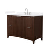 Custom image for Dark Walnut with Brushed Nickel Trim / White Cultured Marble / No Mirror