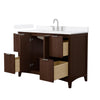 Custom image for Dark Walnut with Brushed Nickel Trim / White Quartz / No Mirror