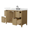 Custom image for Natural Oak with Matte Black Trim / Giotto Quartz / No Mirror