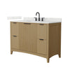 Custom image for Natural Oak with Matte Black Trim / Giotto Quartz / No Mirror