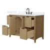 Custom image for Natural Oak with Matte Black Trim / White Cultured Marble / No Mirror