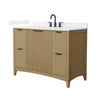 Custom image for Natural Oak with Matte Black Trim / White Cultured Marble / No Mirror