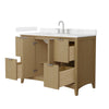 Custom image for Natural Oak with Brushed Nickel Trim / Carrara Cultured Marble / No Mirror