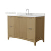 Custom image for Natural Oak with Brushed Nickel Trim / Giotto Quartz / No Mirror