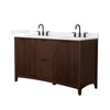 Custom image for Dark Walnut with Matte Black Trim / White Cultured Marble / No Mirror