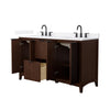 Custom image for Dark Walnut with Matte Black Trim / White Quartz / No Mirror