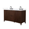Custom image for Dark Walnut with Matte Black Trim / White Quartz / No Mirror