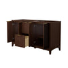 Custom image for Dark Walnut with Brushed Gold Trim / No Mirror