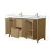 Custom image for Natural Oak with Brushed Nickel Trim / Giotto Quartz / No Mirror