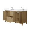 Custom image for Natural Oak with Brushed Nickel Trim / White Cultured Marble / No Mirror