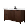 Custom image for Dark Walnut with Matte Black Trim / Carrara Cultured Marble / No Mirror